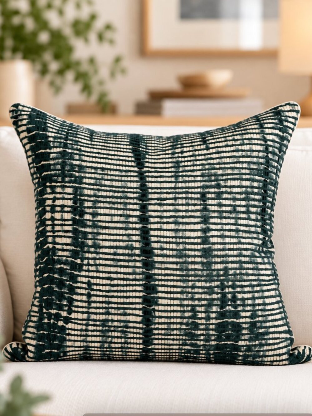 Villa home Embroidery Throw Pillow Cover 22 x 22